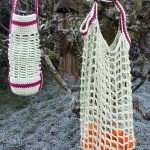 Crochet bag and bottle