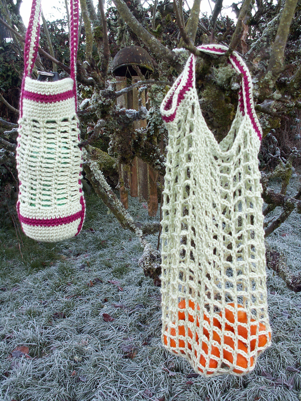 Crochet bag and bottle holder