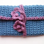 Crochet purse blue