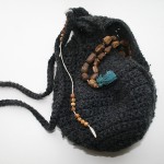 crochet winter bead bag
