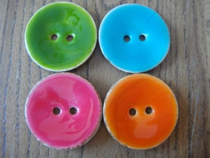 coconut shell buttons with coloured resin